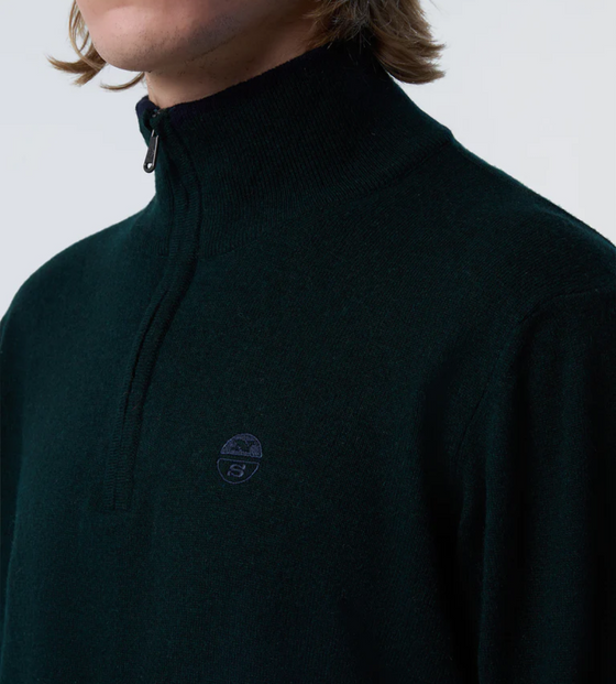 North sails - maglione mezza zip in eco cashmere